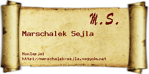 Marschalek Sejla névjegykártya